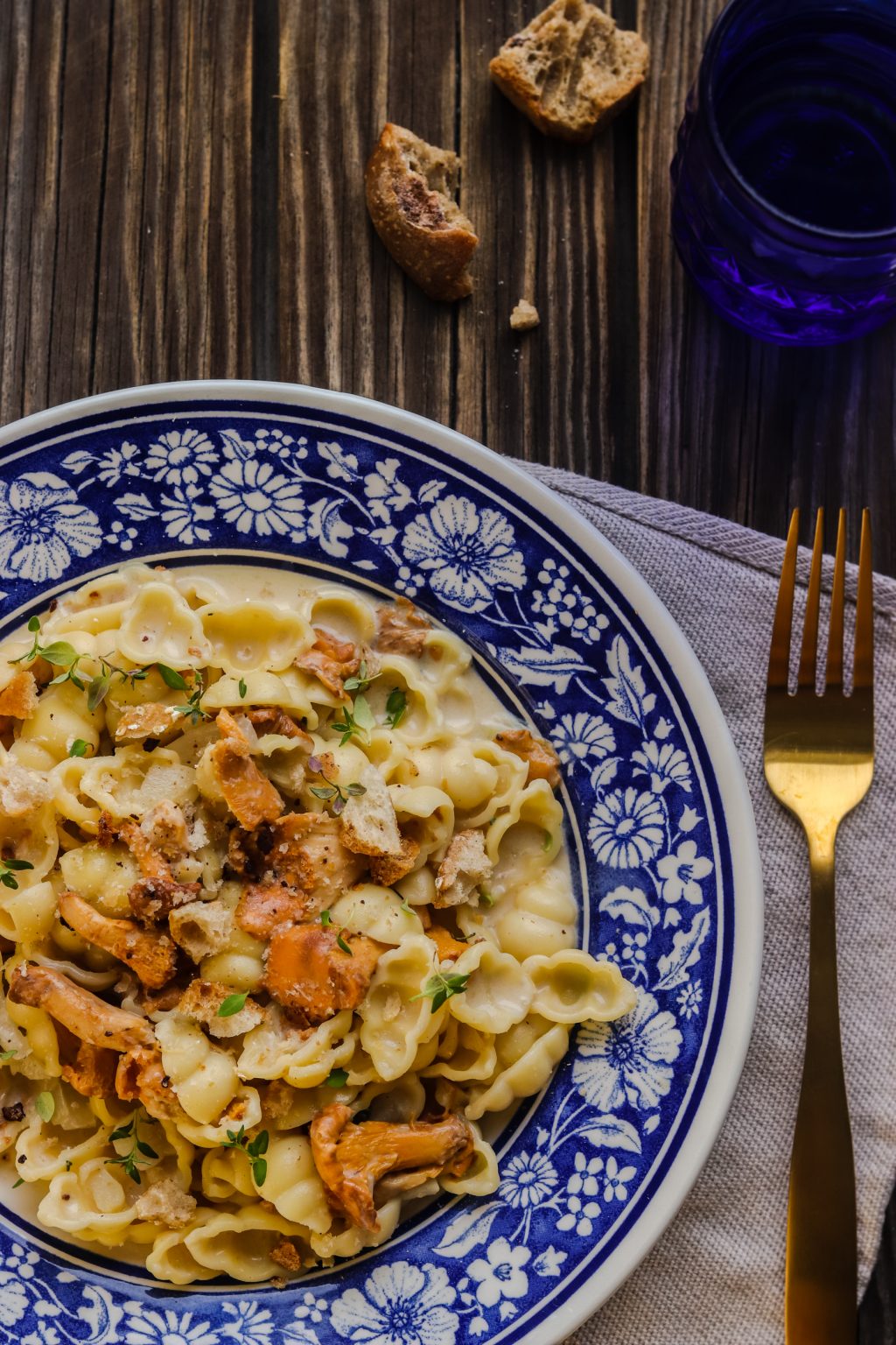 vegaaninen kermainen kantarellipasta ohje